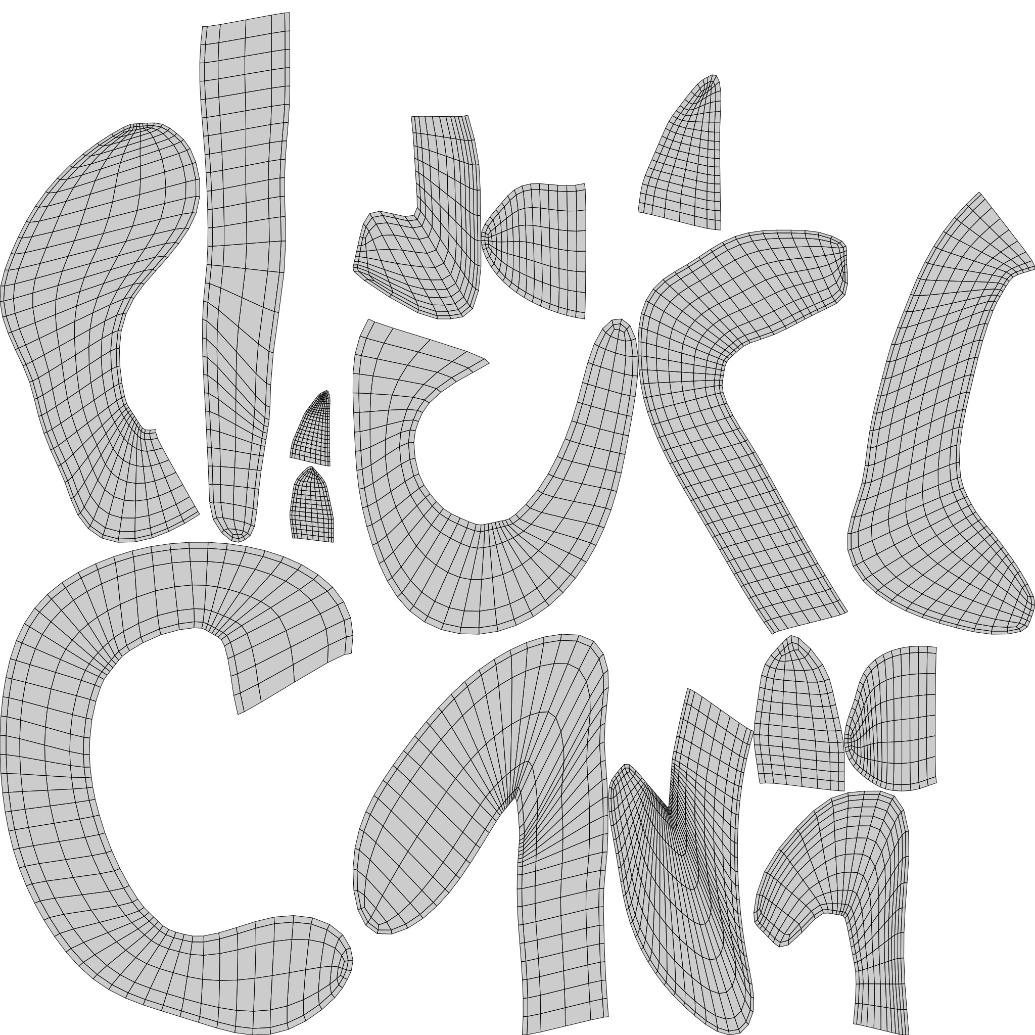 Chinese text in wood material Low-poly 3D model_21