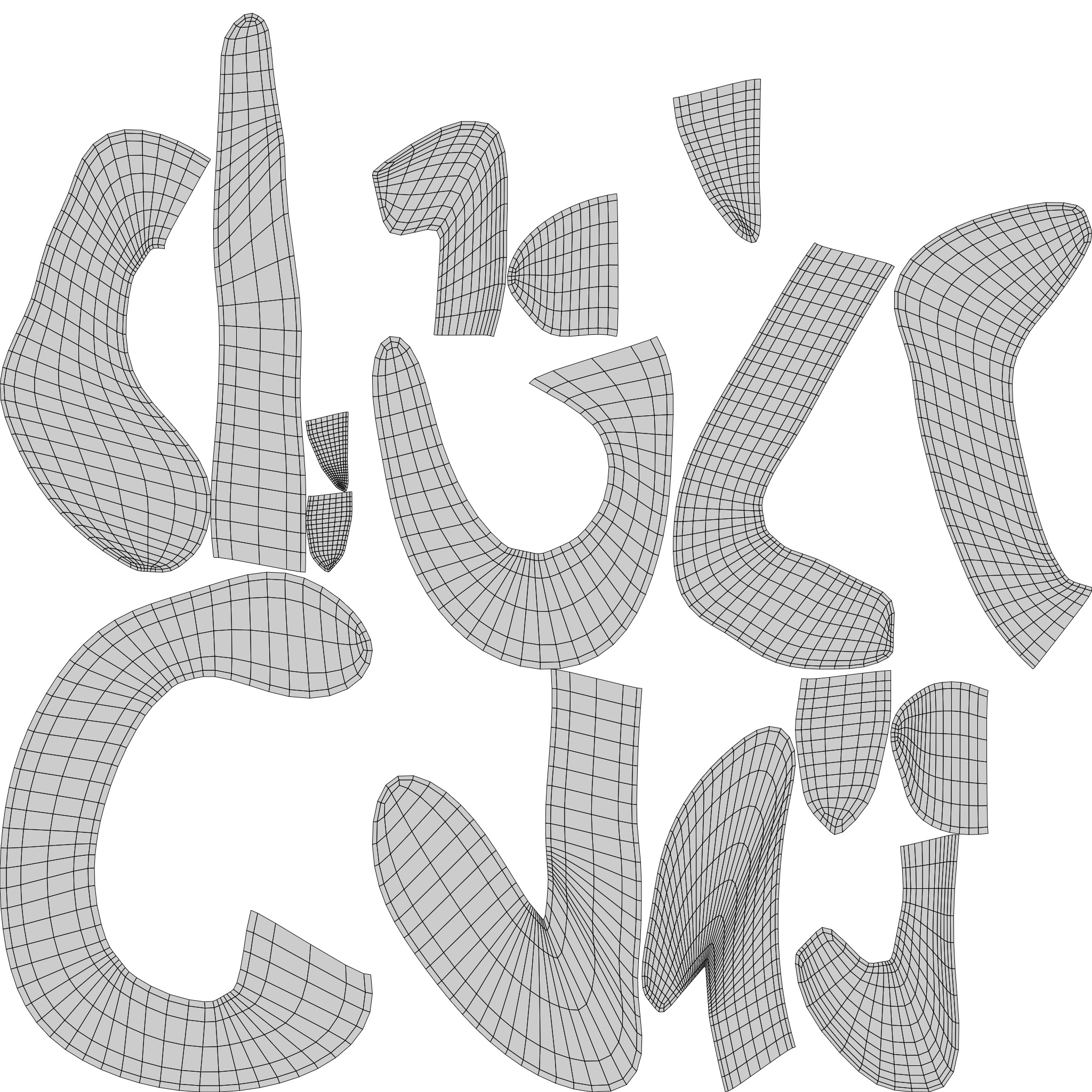 Chinese text in wood material Low-poly 3D model_20