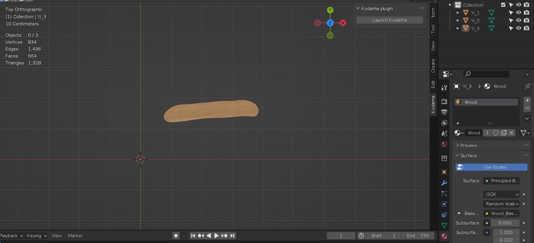 Chinese text in wood material Low-poly 3D model_38