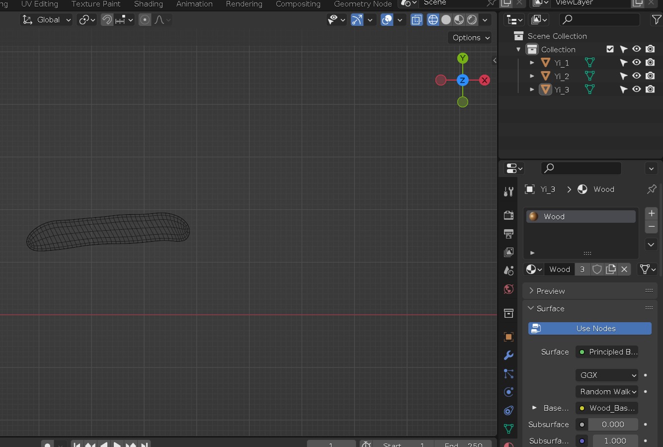 Chinese text in wood material Low-poly 3D model_31