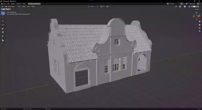Railroad station building HO scale resin 3D printing