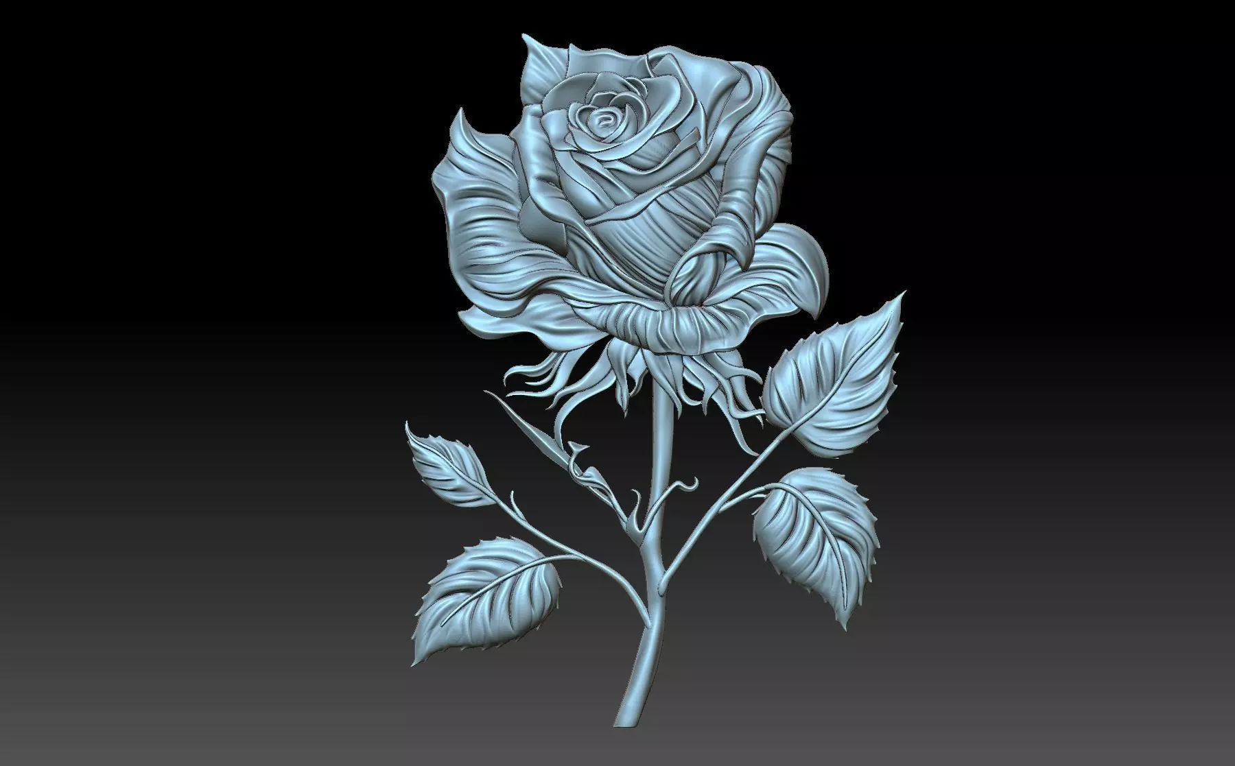 Rose flower 3D print model