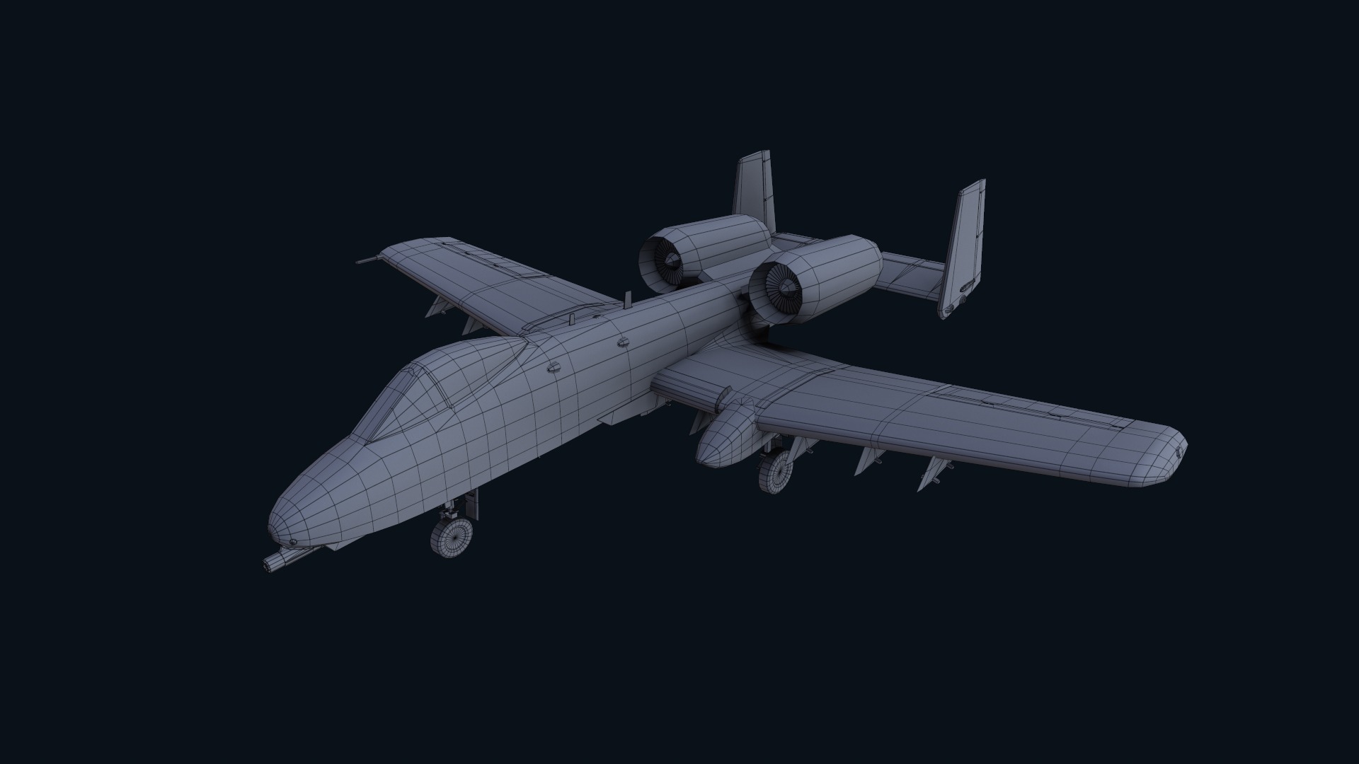 Asset - Army - A10 Thunderbolt 3D MODEL REALISTIC Low-poly 3D model_10