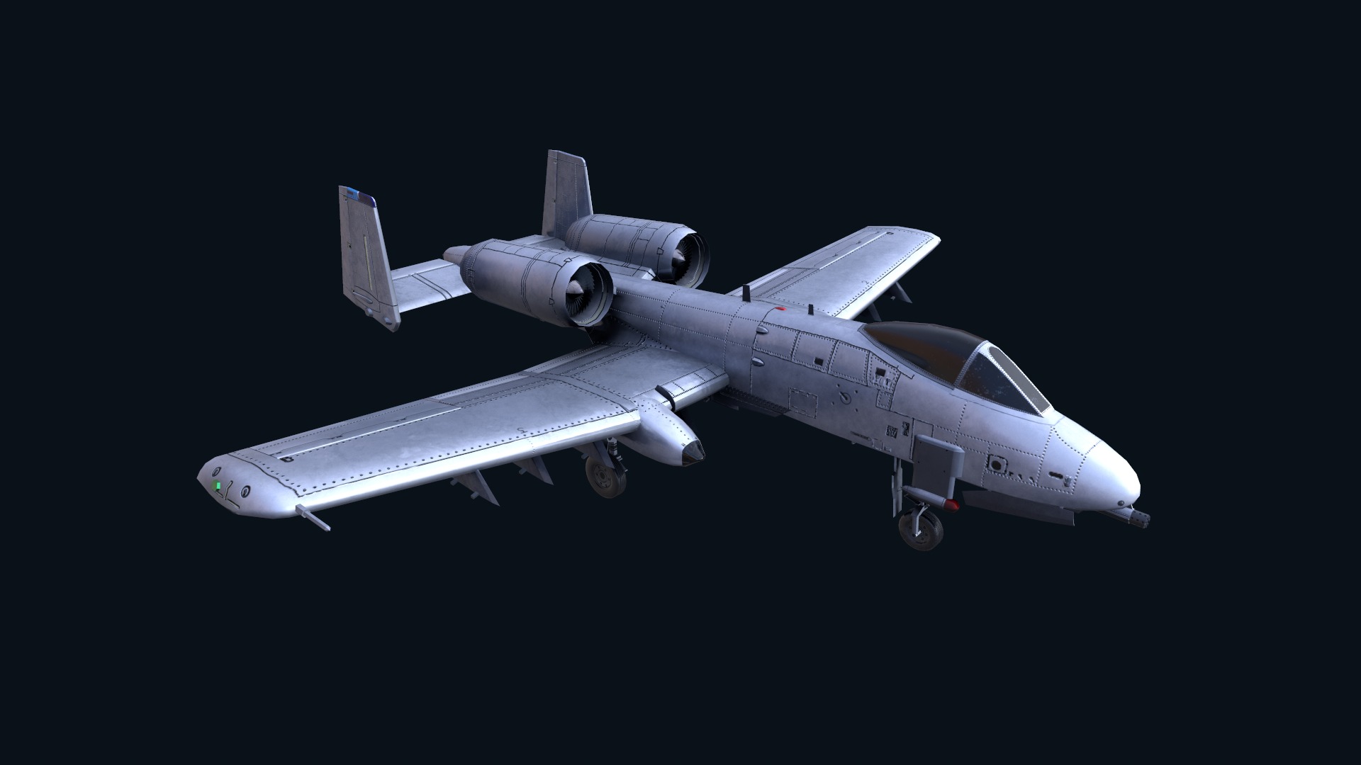 Asset - Army - A10 Thunderbolt 3D MODEL REALISTIC Low-poly 3D model_9