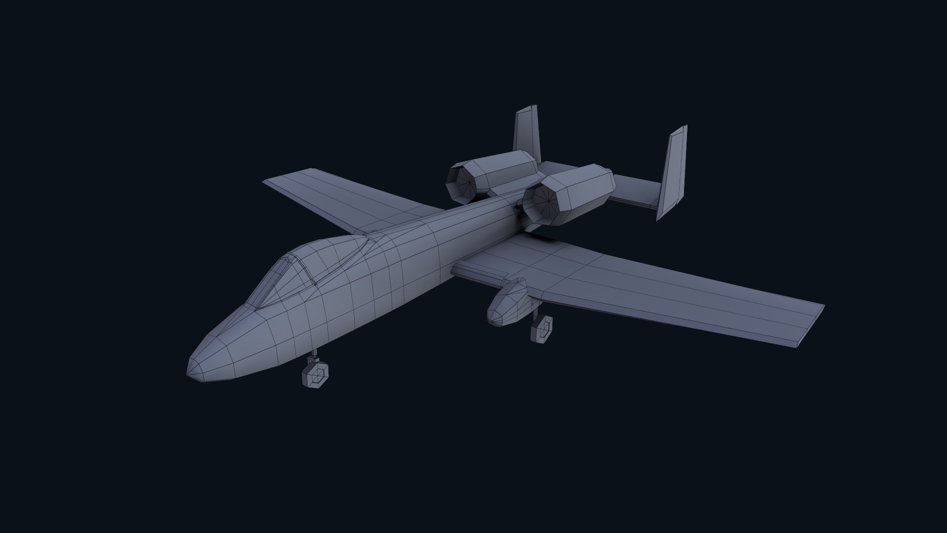 Asset - Army - A10 Thunderbolt 3D MODEL REALISTIC Low-poly 3D model_28