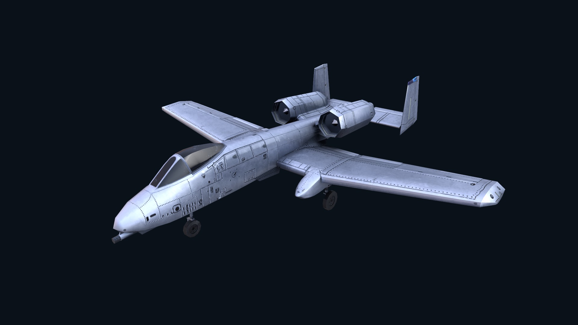 Asset - Army - A10 Thunderbolt 3D MODEL REALISTIC Low-poly 3D model_19