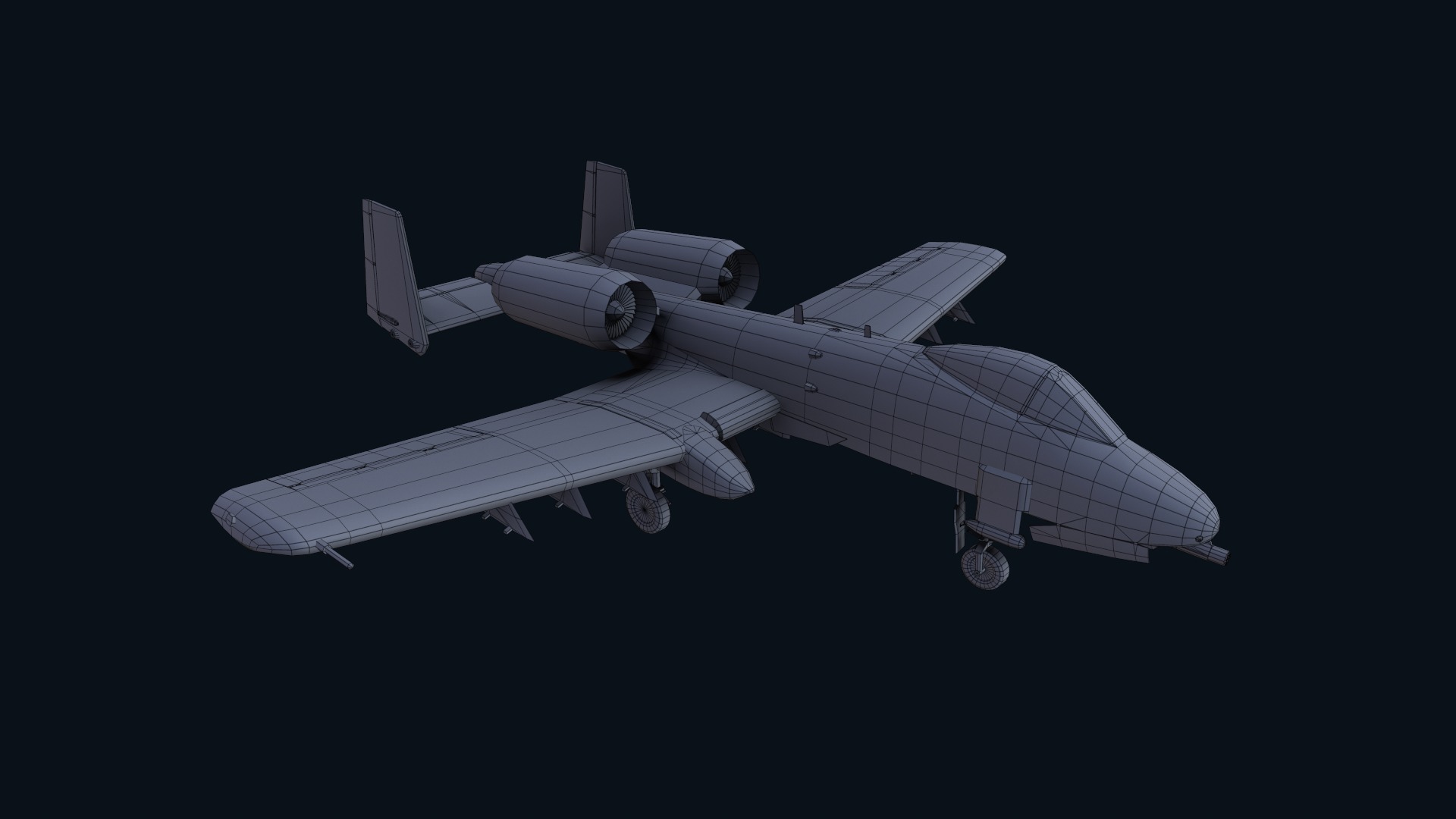 Asset - Army - A10 Thunderbolt 3D MODEL REALISTIC Low-poly 3D model_12