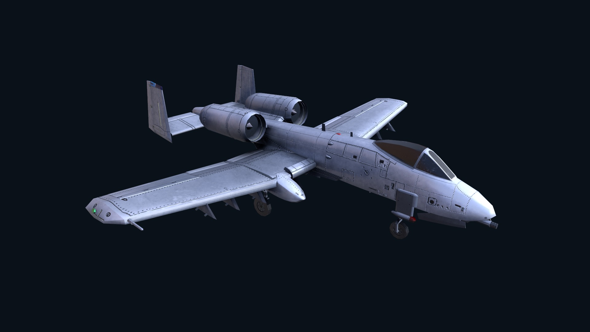 Asset - Army - A10 Thunderbolt 3D MODEL REALISTIC Low-poly 3D model_15