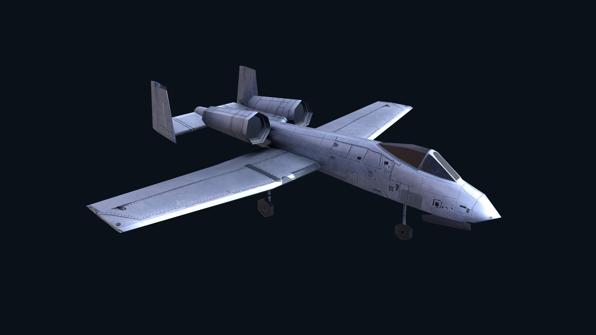 Asset - Army - A10 Thunderbolt 3D MODEL REALISTIC Low-poly 3D model_33
