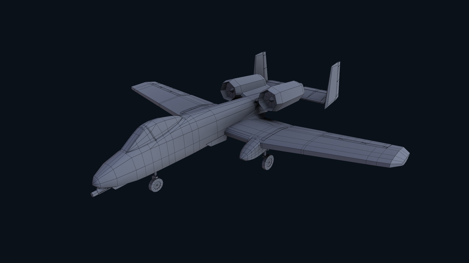 Asset - Army - A10 Thunderbolt 3D MODEL REALISTIC Low-poly 3D model_22