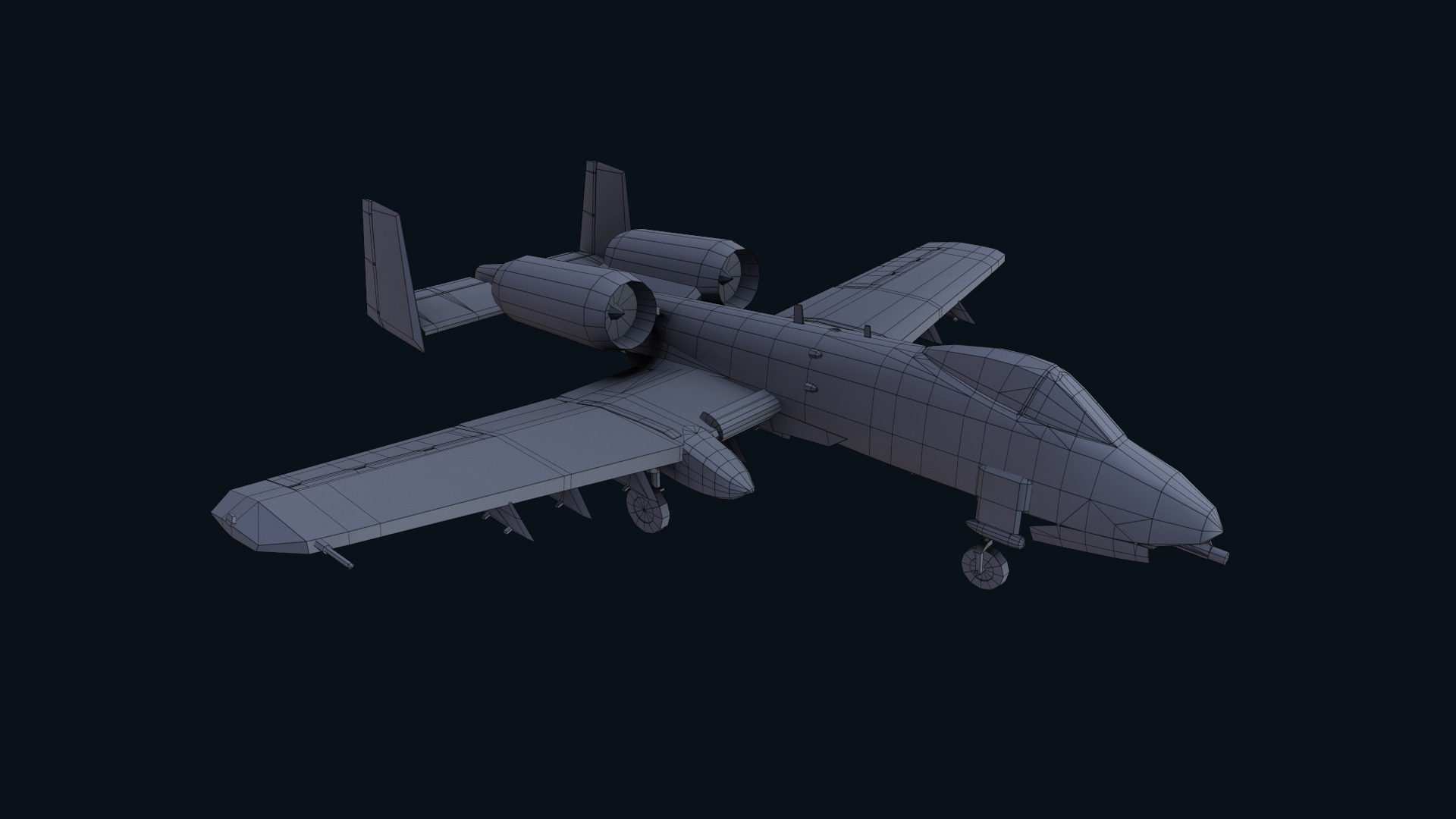 Asset - Army - A10 Thunderbolt 3D MODEL REALISTIC Low-poly 3D model_18