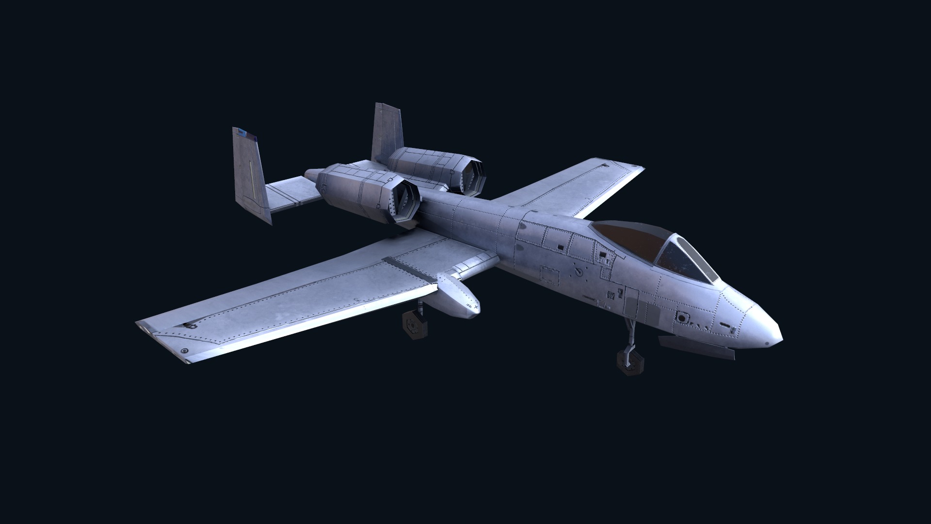 Asset - Army - A10 Thunderbolt 3D MODEL REALISTIC Low-poly 3D model_27