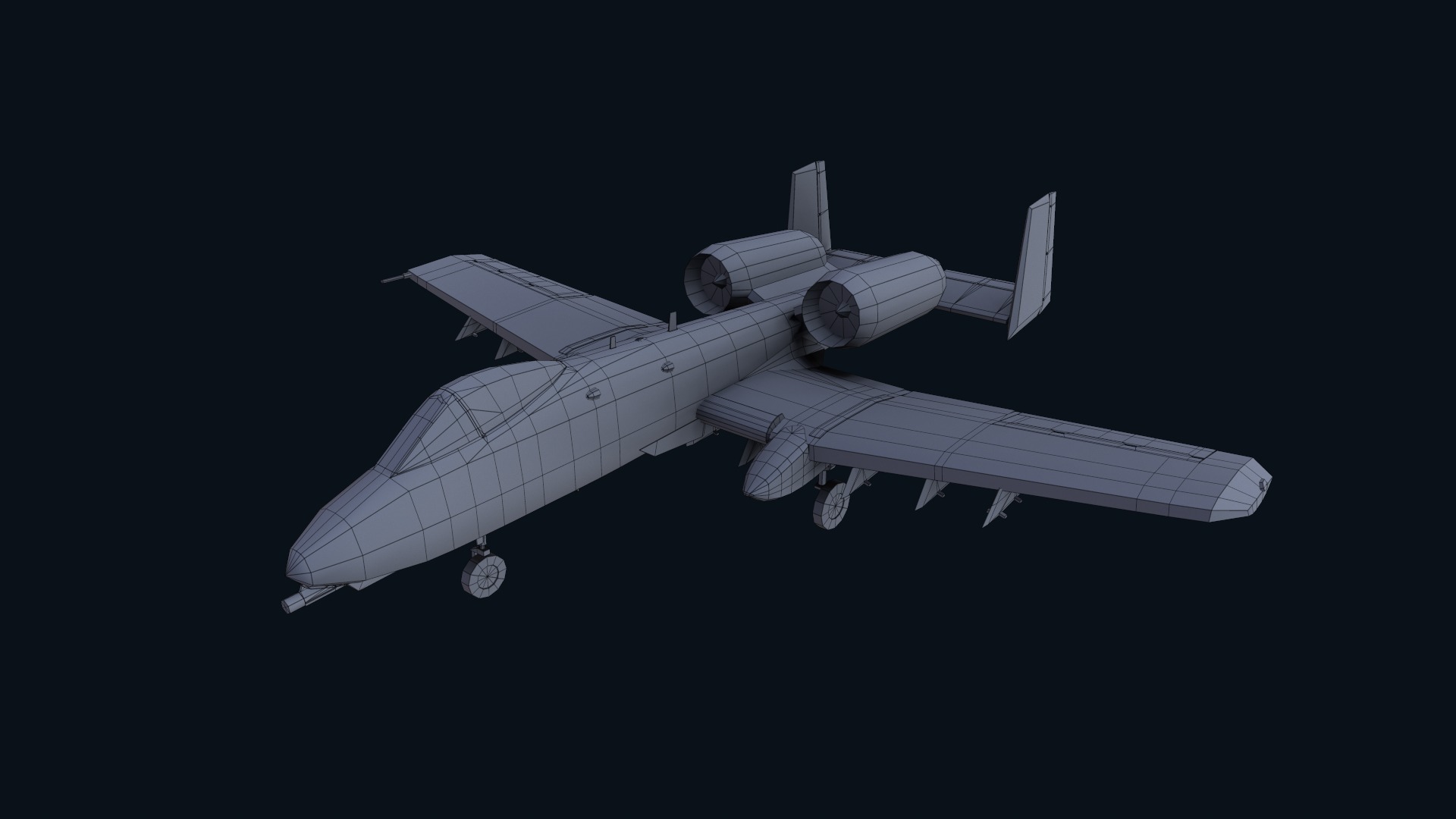 Asset - Army - A10 Thunderbolt 3D MODEL REALISTIC Low-poly 3D model_16