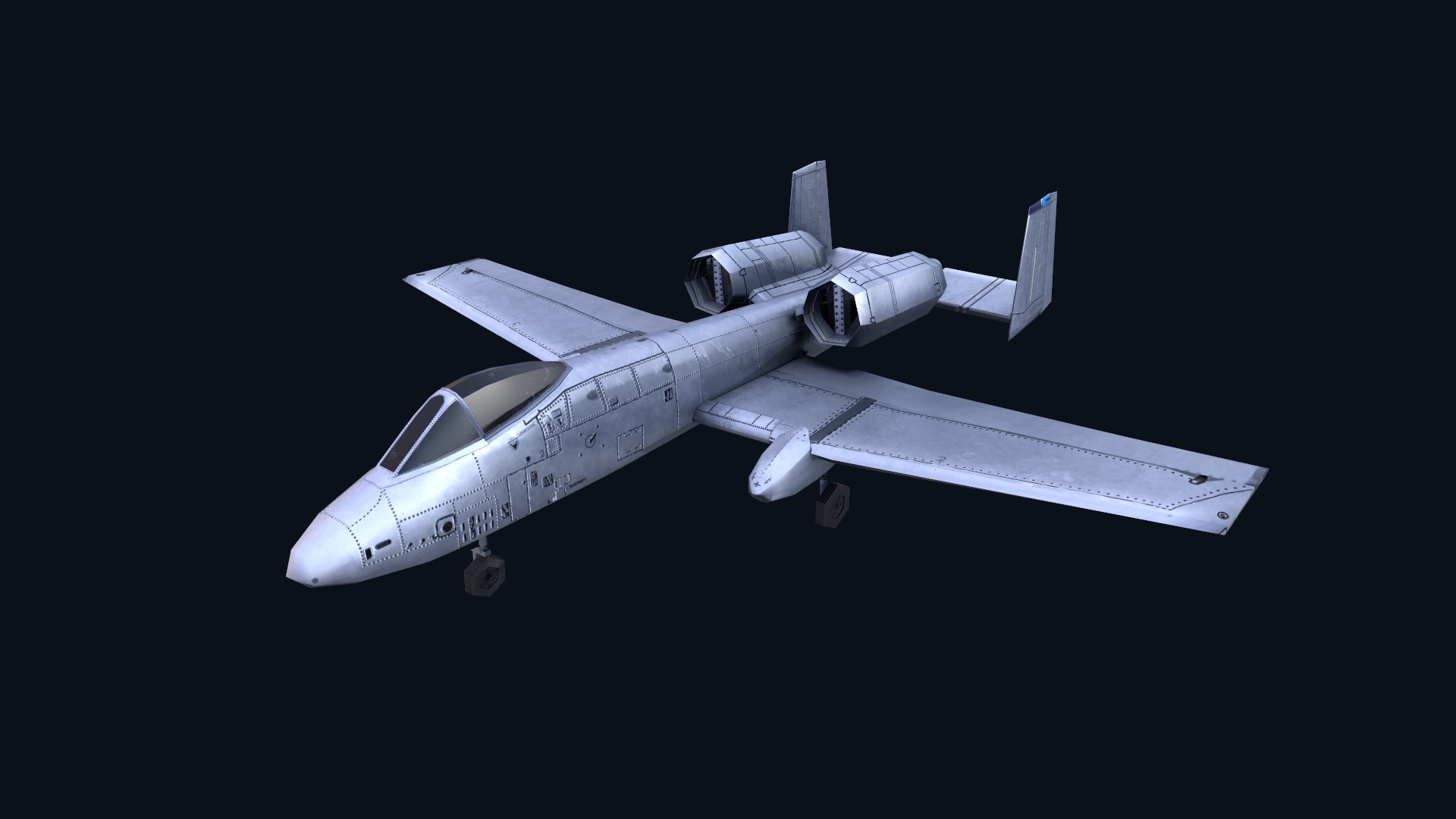 Asset - Army - A10 Thunderbolt 3D MODEL REALISTIC Low-poly 3D model_25