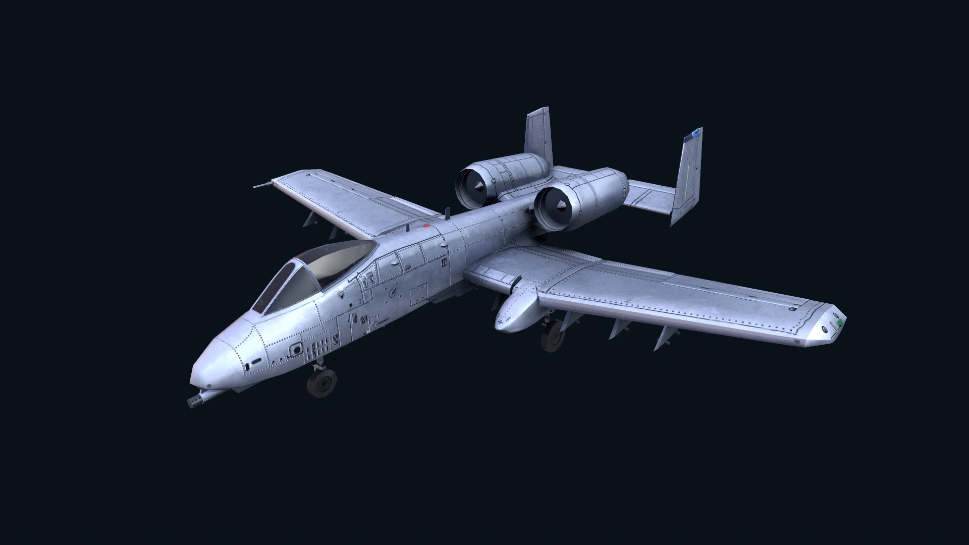 Asset - Army - A10 Thunderbolt 3D MODEL REALISTIC Low-poly 3D model_13