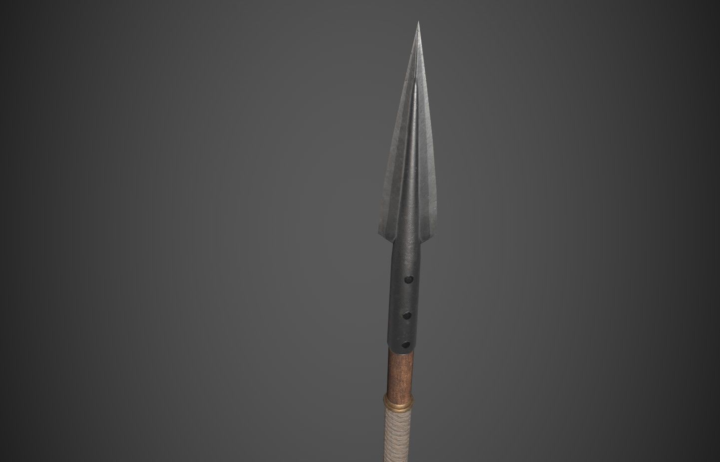 Spear Low-poly 3D model_2