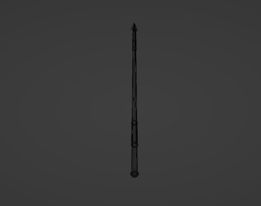 Spear Low-poly 3D model_14