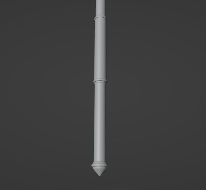 Spear Low-poly 3D model_11