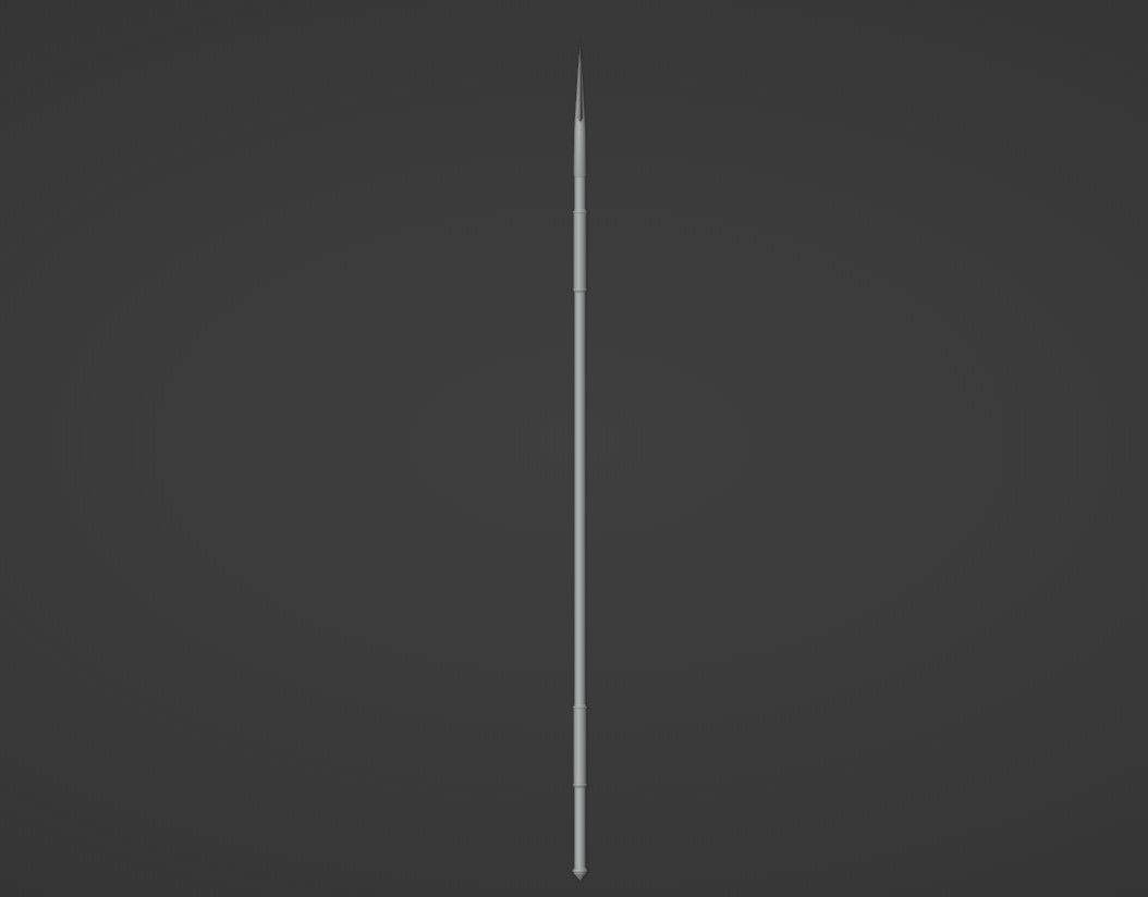 Spear Low-poly 3D model_9