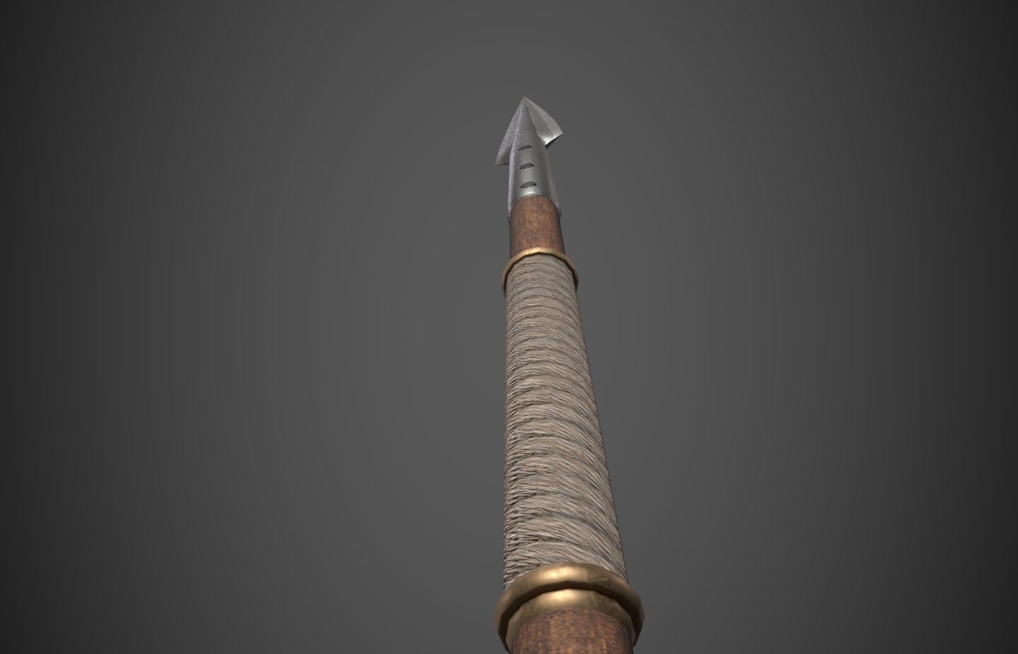 Spear Low-poly 3D model_4