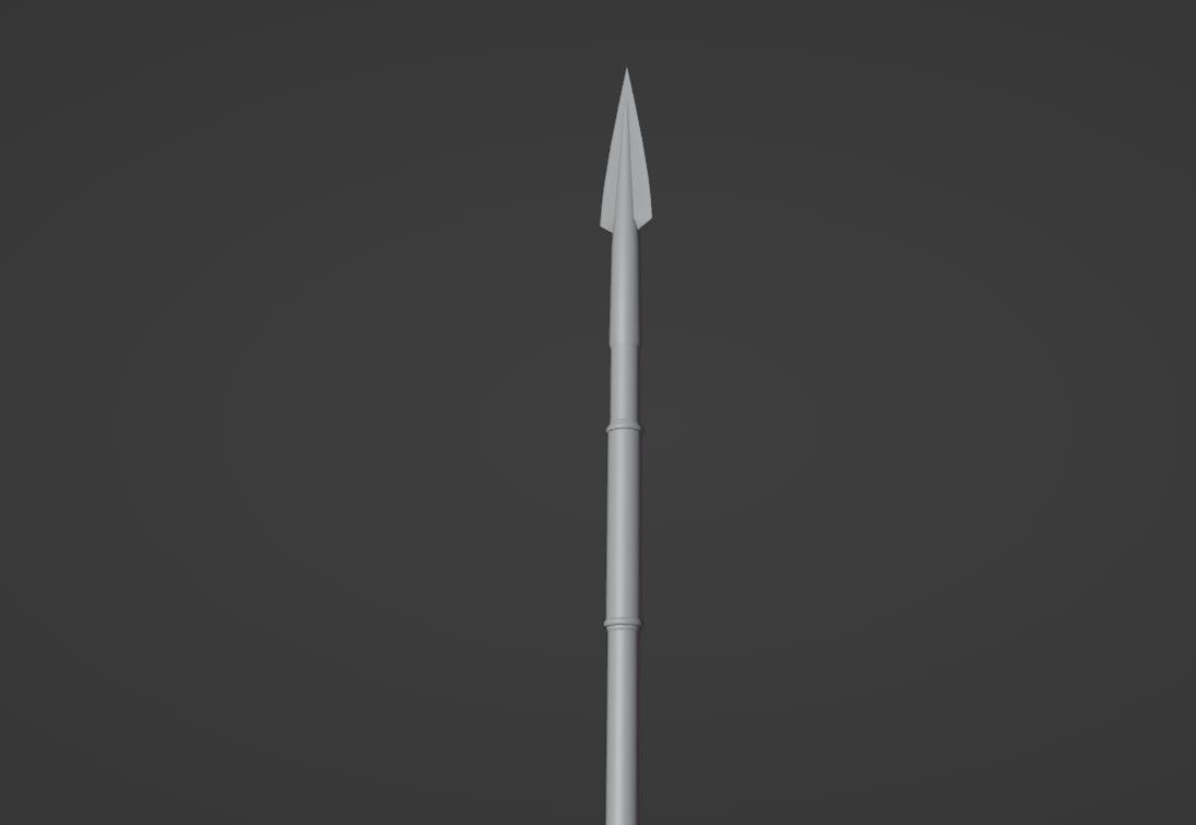 Spear Low-poly 3D model_10