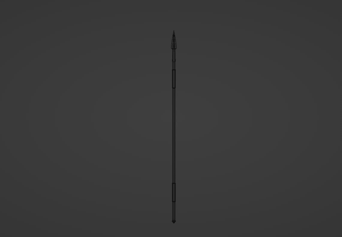Spear Low-poly 3D model_12