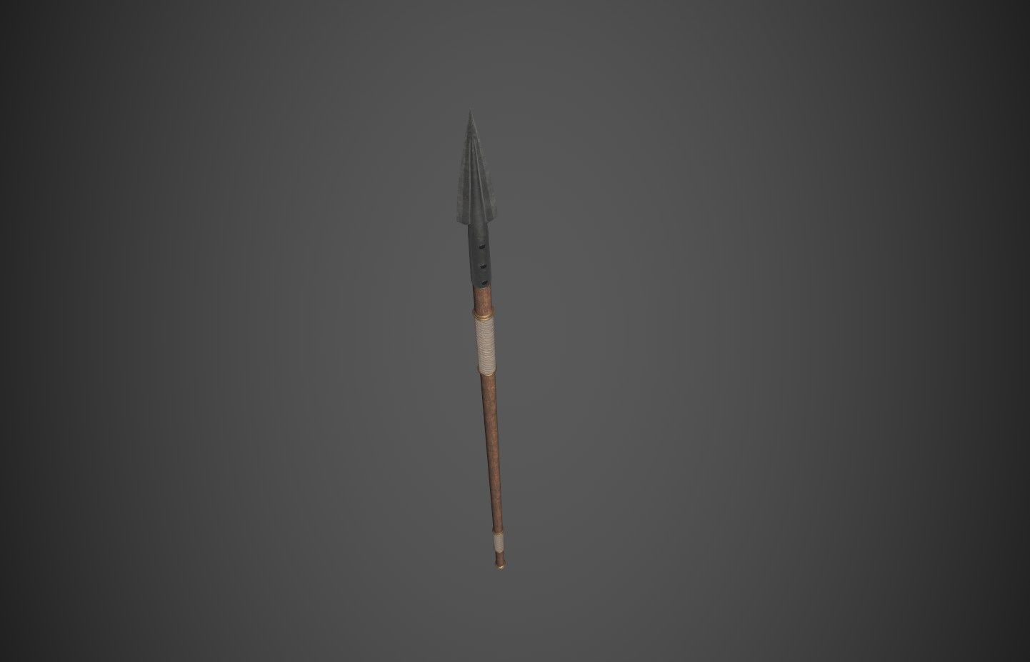 Spear Low-poly 3D model_1