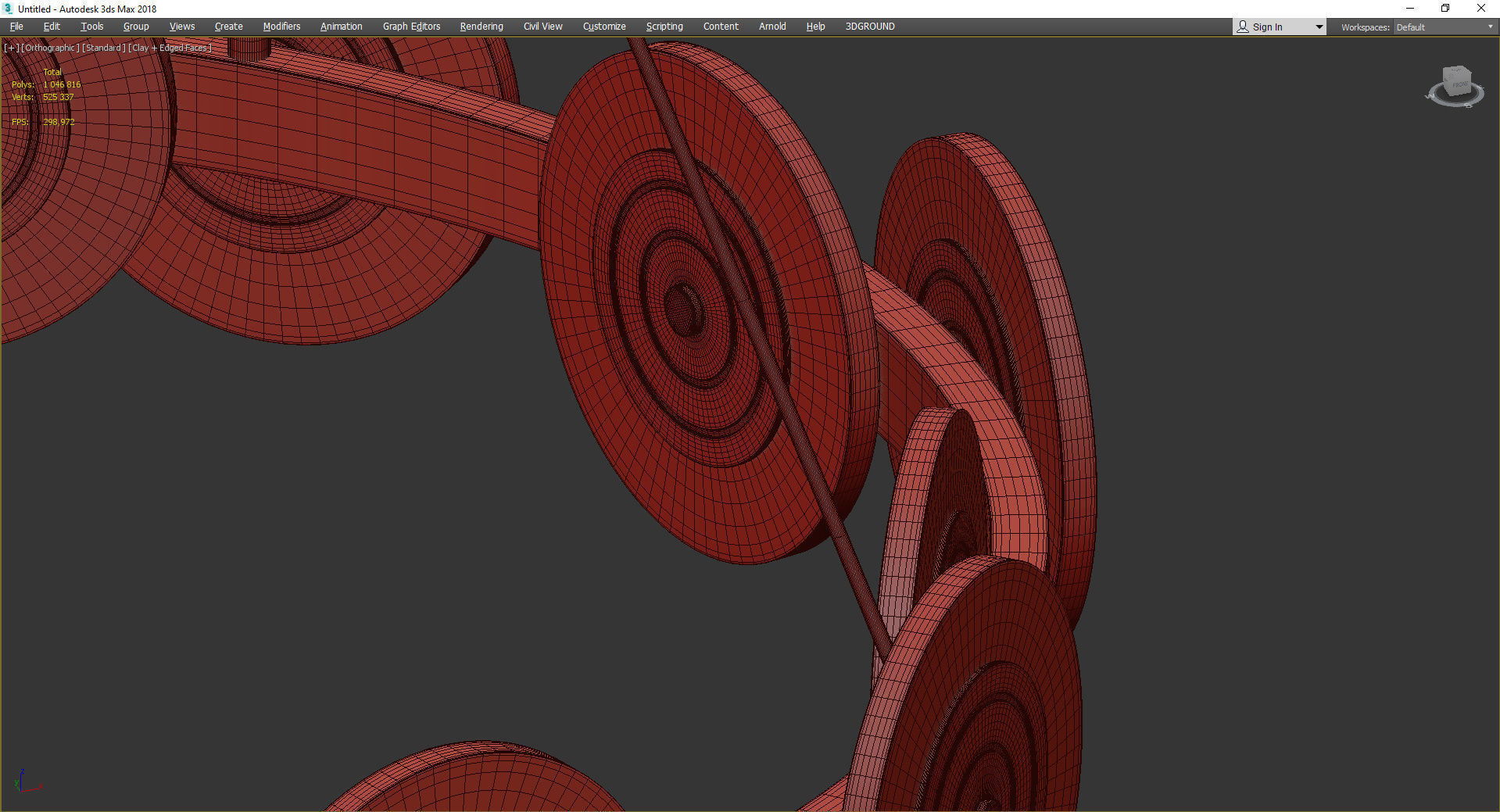 Samiya Chandelier Low-poly 3D model_5