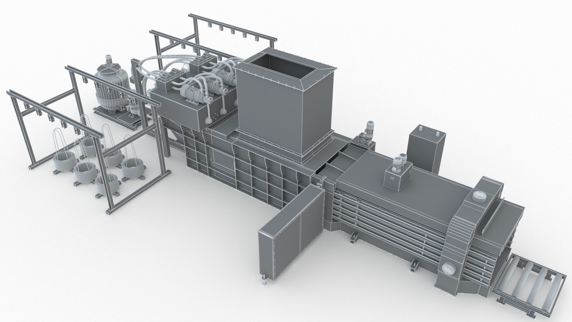 Industrial Packaging Machine 3D model_16