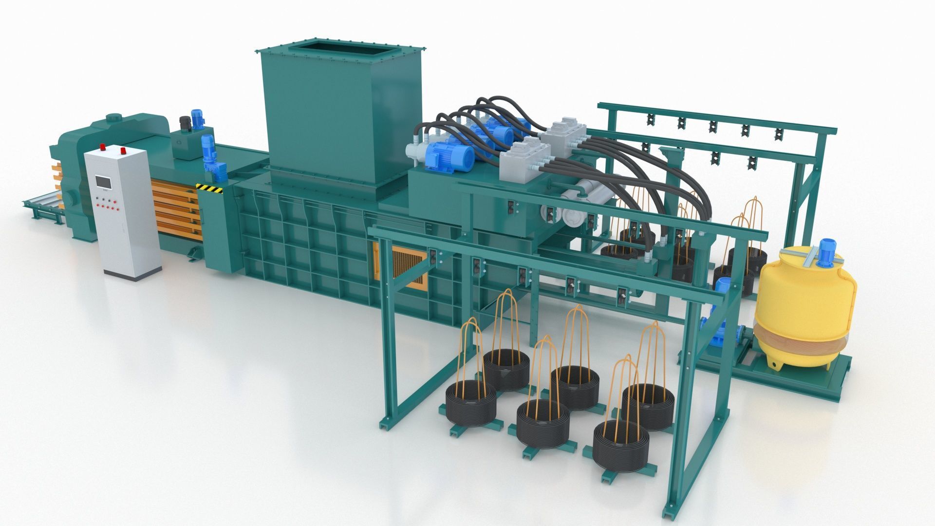 Industrial Packaging Machine 3D model_2