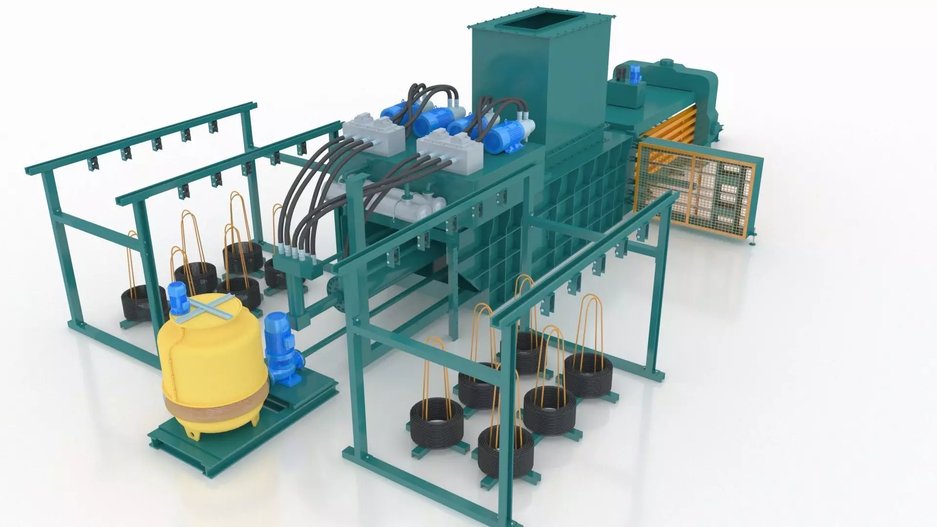 Industrial Packaging Machine 3D model_0
