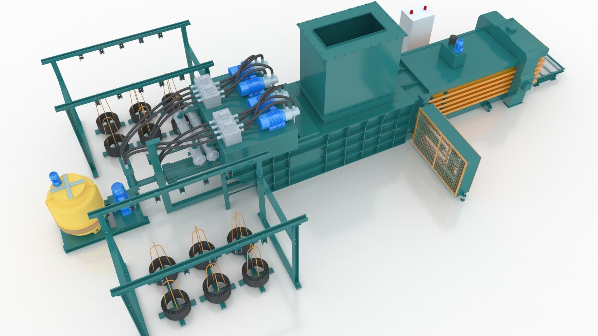Industrial Packaging Machine 3D model_4