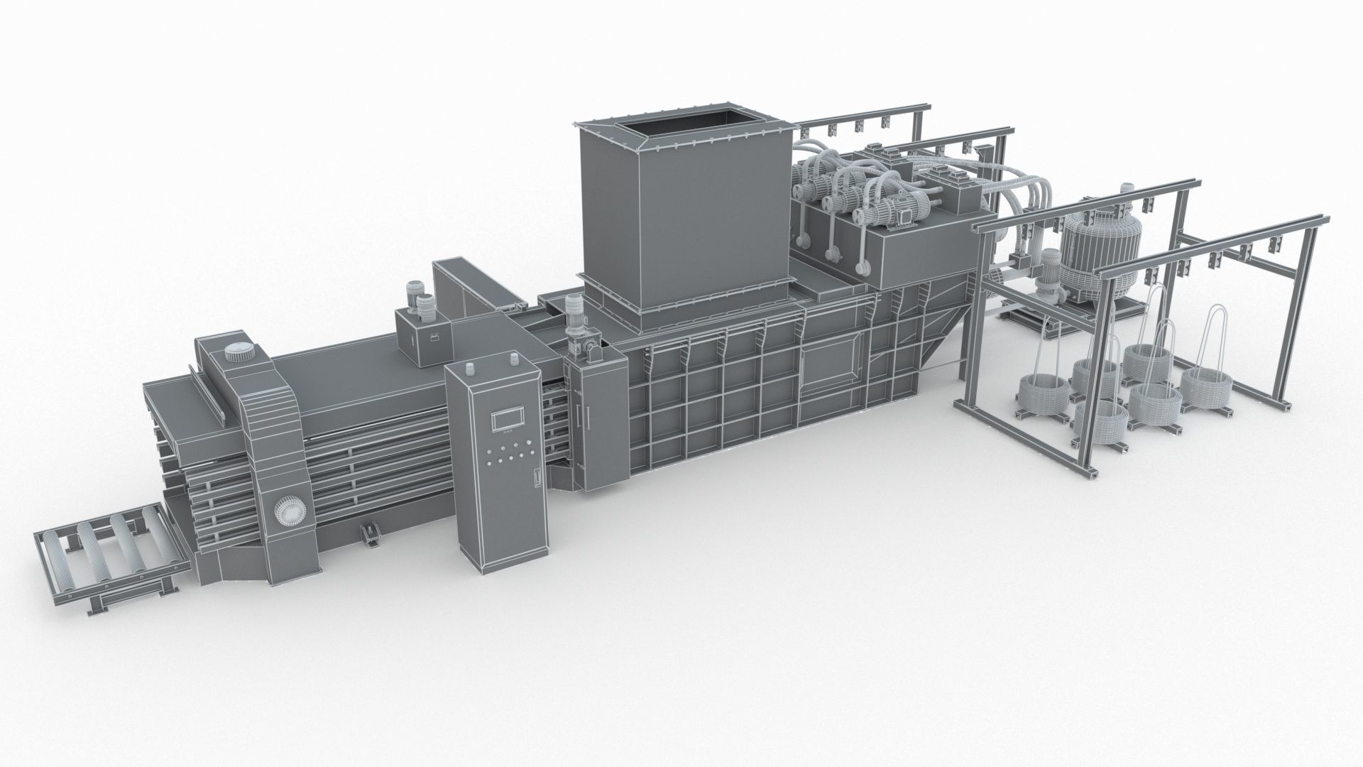 Industrial Packaging Machine 3D model_14