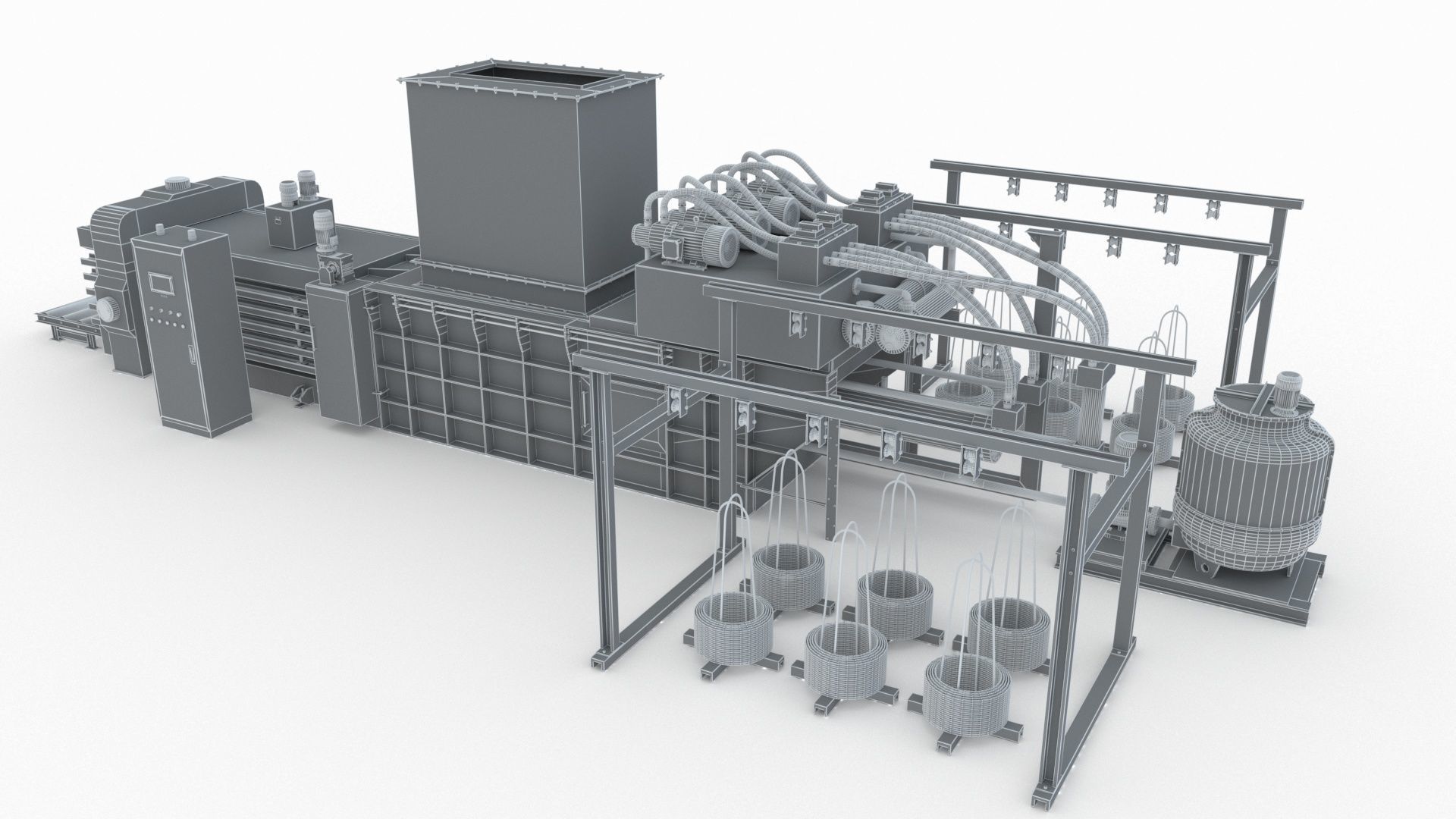 Industrial Packaging Machine 3D model_15