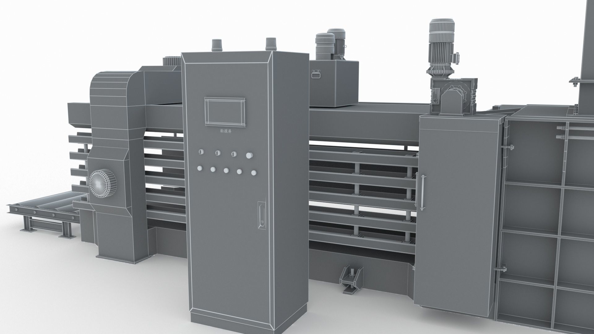 Industrial Packaging Machine 3D model_19