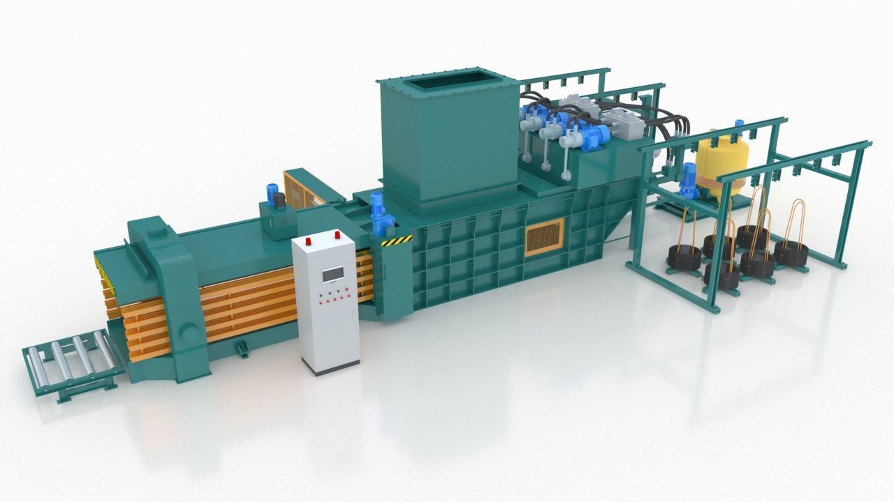 Industrial Packaging Machine 3D model_1