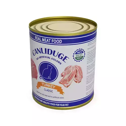 Canned cat food Canned Cat Food Low-poly 3D model