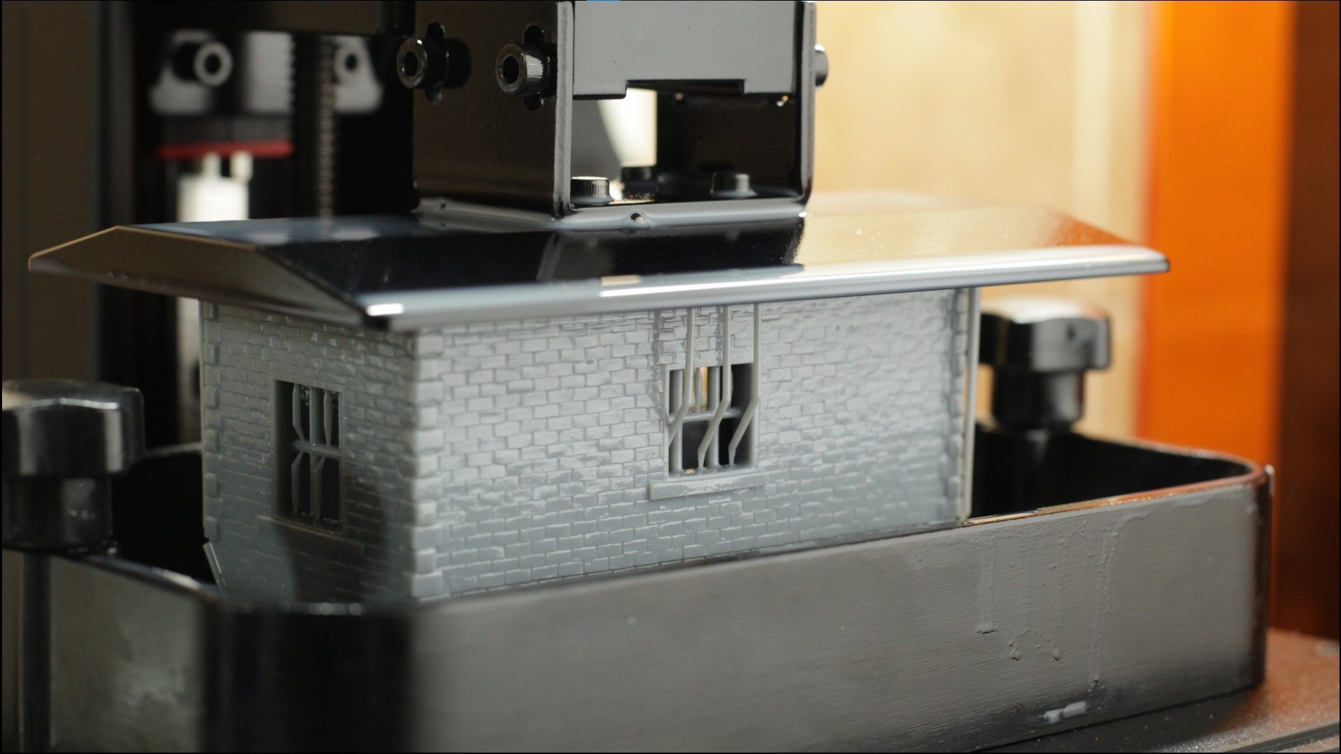 Old school building HO scale resin 3D printing 3D print model_1