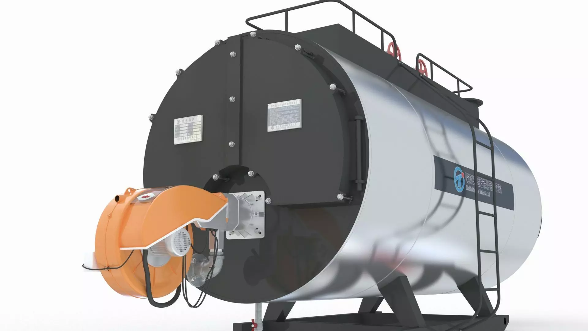 Industrial Hot Water Boiler 3D model