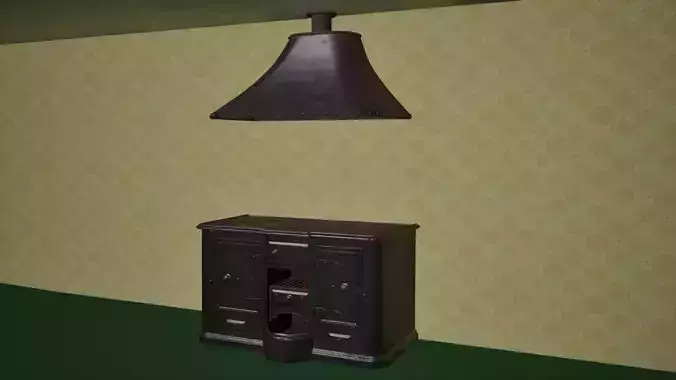 Victorian Kitchen Stove With Vent