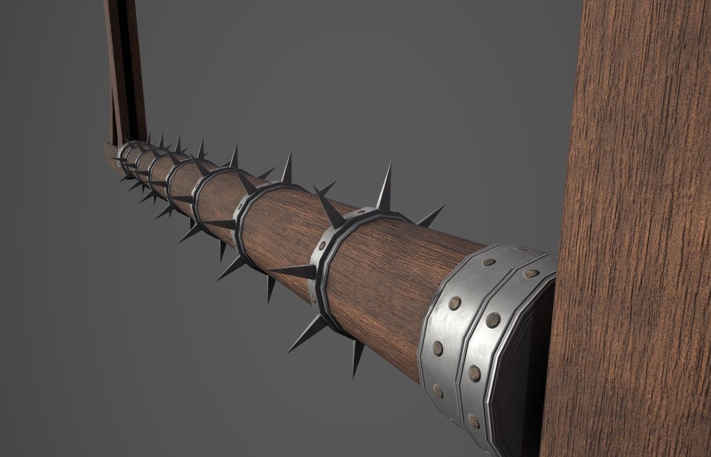 Wooden Trap 2 Low-poly 3D model_3