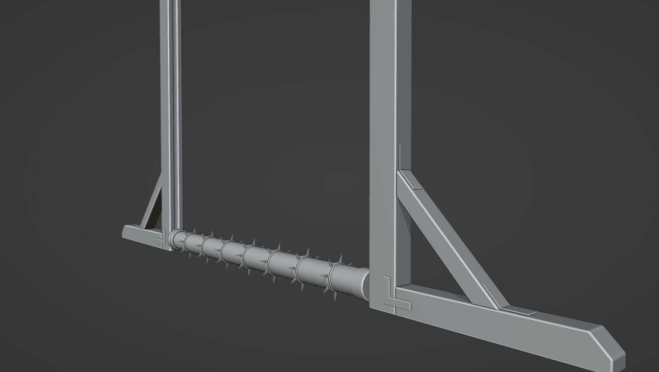 Wooden Trap 2 Low-poly 3D model_8