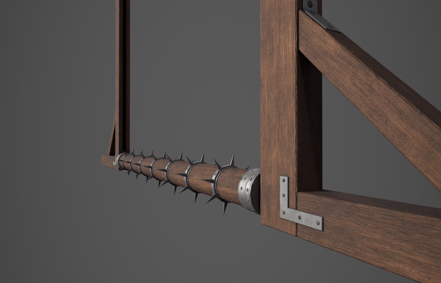 Wooden Trap 2 Low-poly 3D model_2