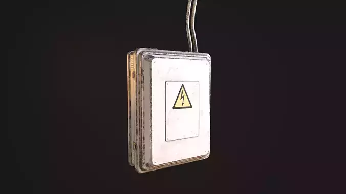 Fuse Box Game Ready Low Poly 3D Model Low-poly 3D model
