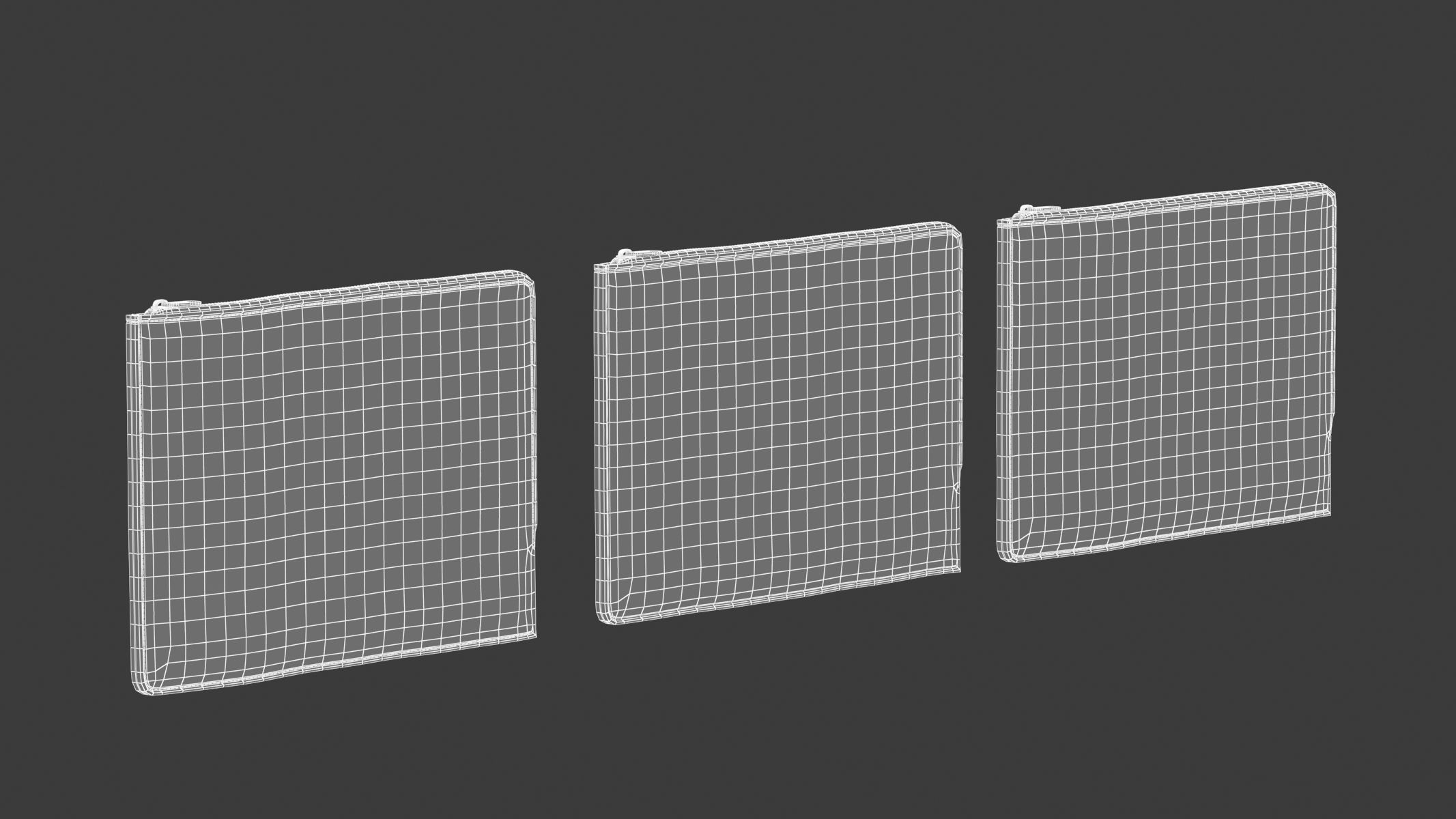 3 Laptop Cases Set  Pink 3D model_11