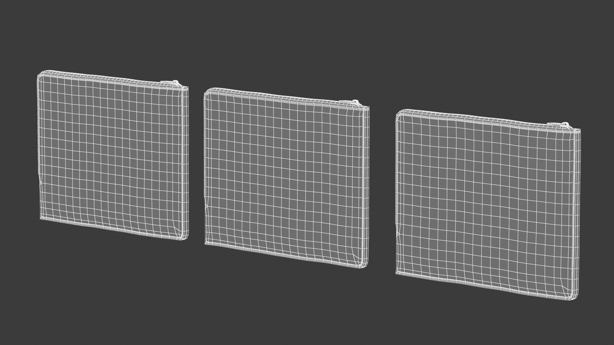 3 Laptop Cases Set  Pink 3D model_13