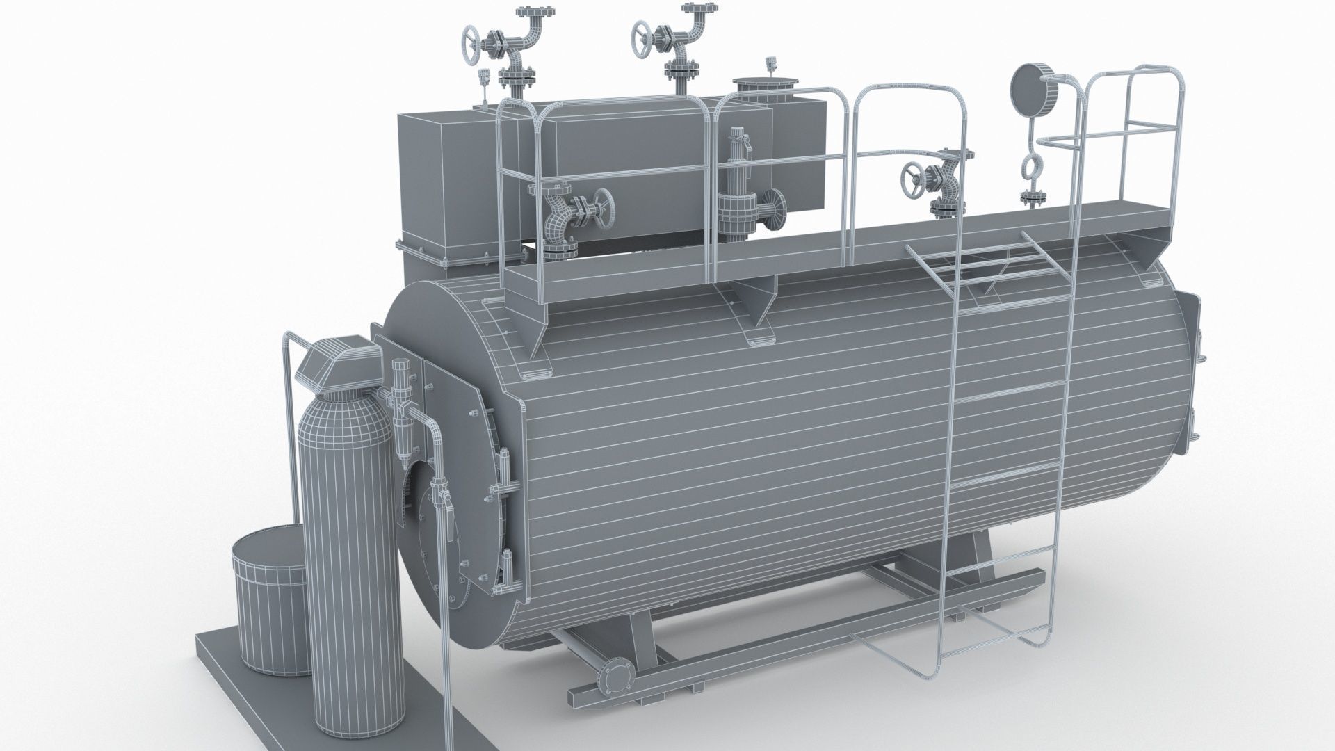 Industrial Boiler 3D model_14
