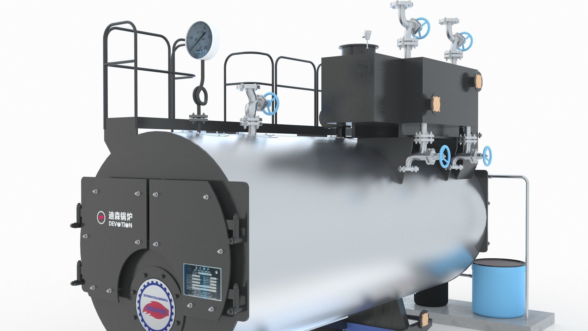 Industrial Boiler 3D model_6