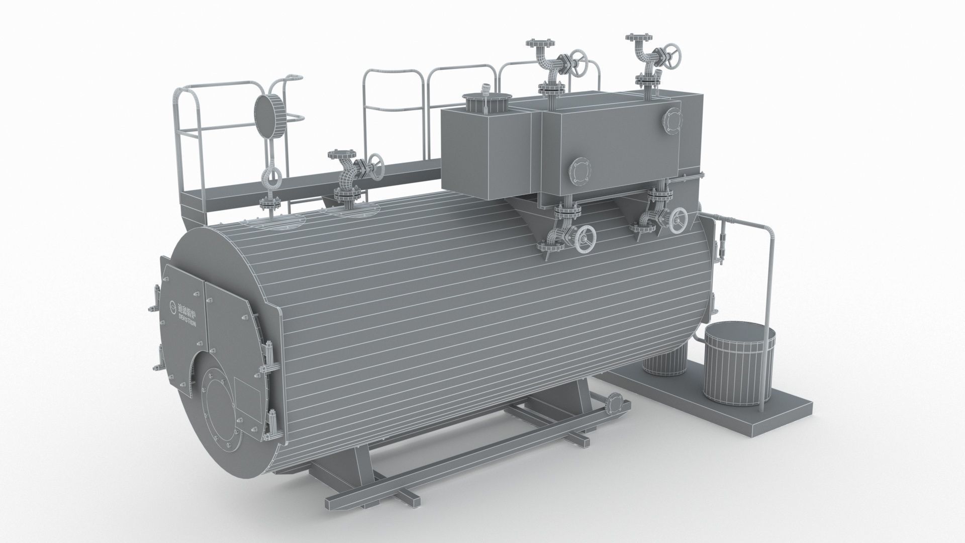 Industrial Boiler 3D model_12