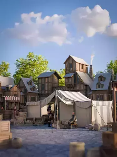 Medieval Market- Tent Prop 01